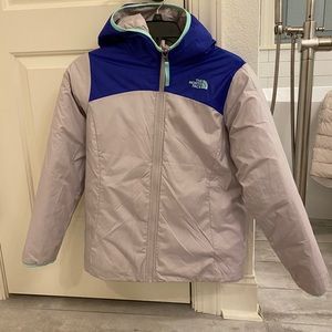 The NorthFace Reversible hooded coat Girls Lg